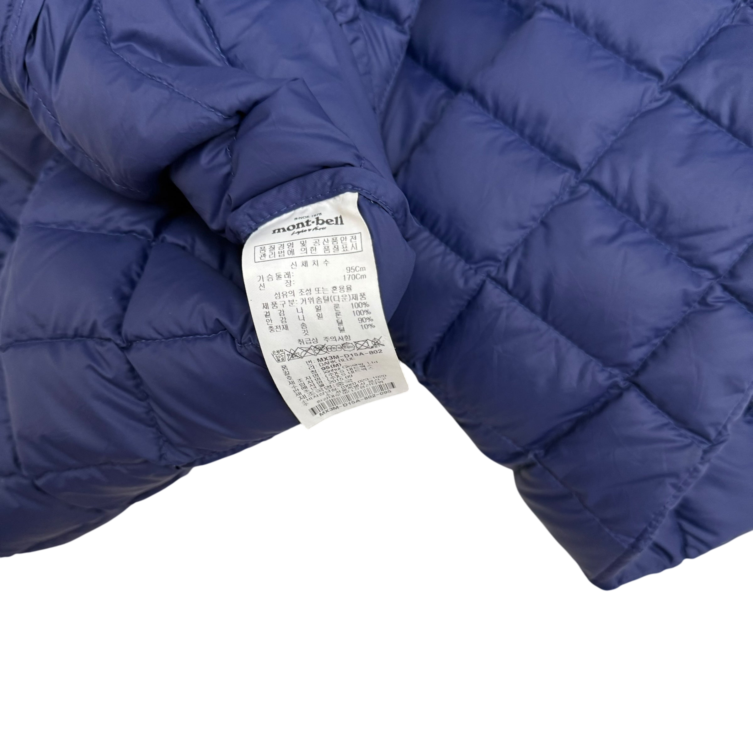 Montbell 00s EX800 Quilted Down Jacket Navy (Size S)