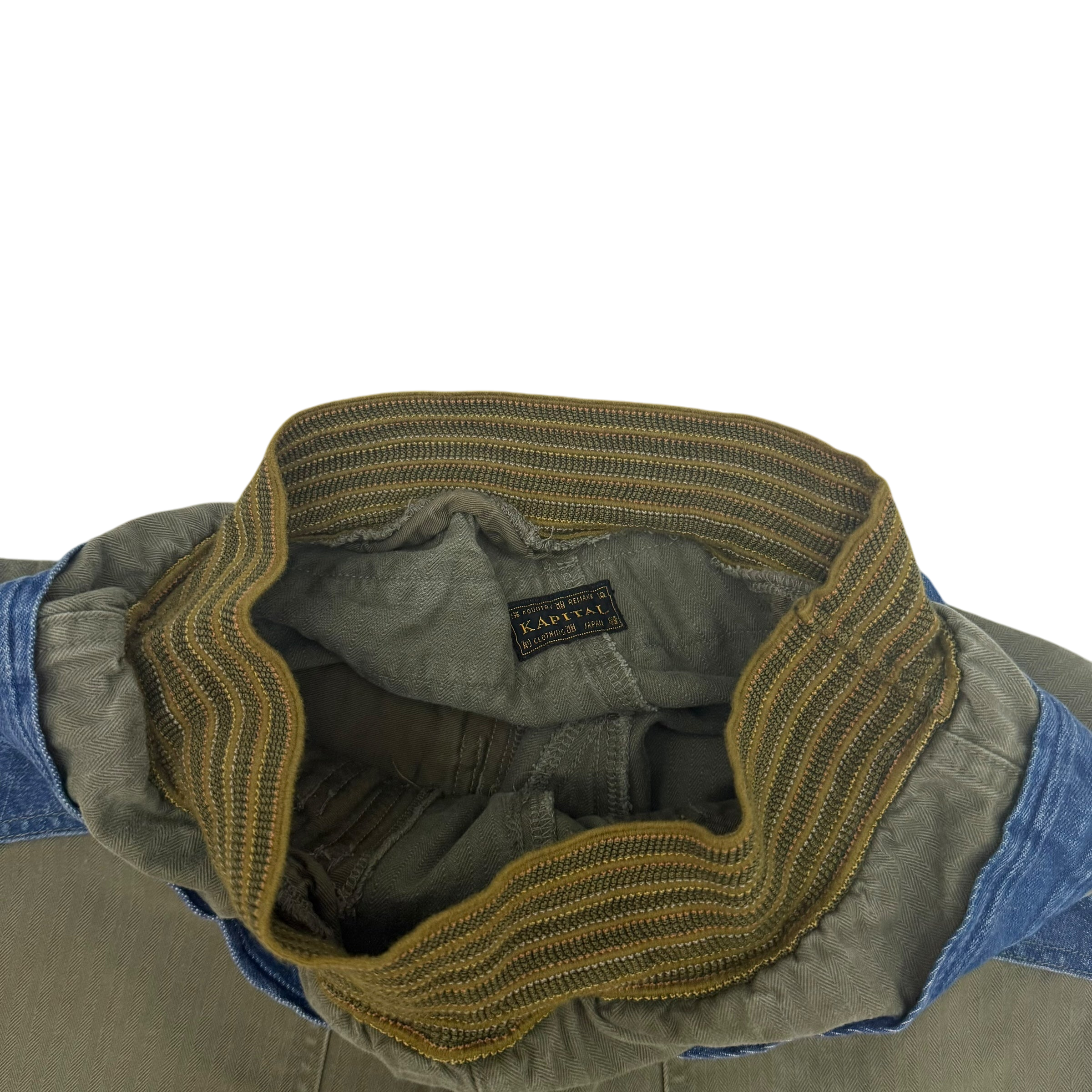 Kapital Cotton Herringbone Aviator Suit Cut Pants Khaki (size 2)