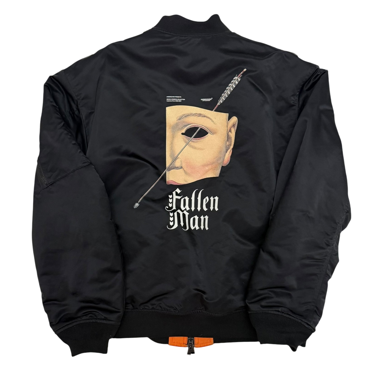 Undercover AW20 Fallen Man Bomber Jacket Black (Fits L-XL)