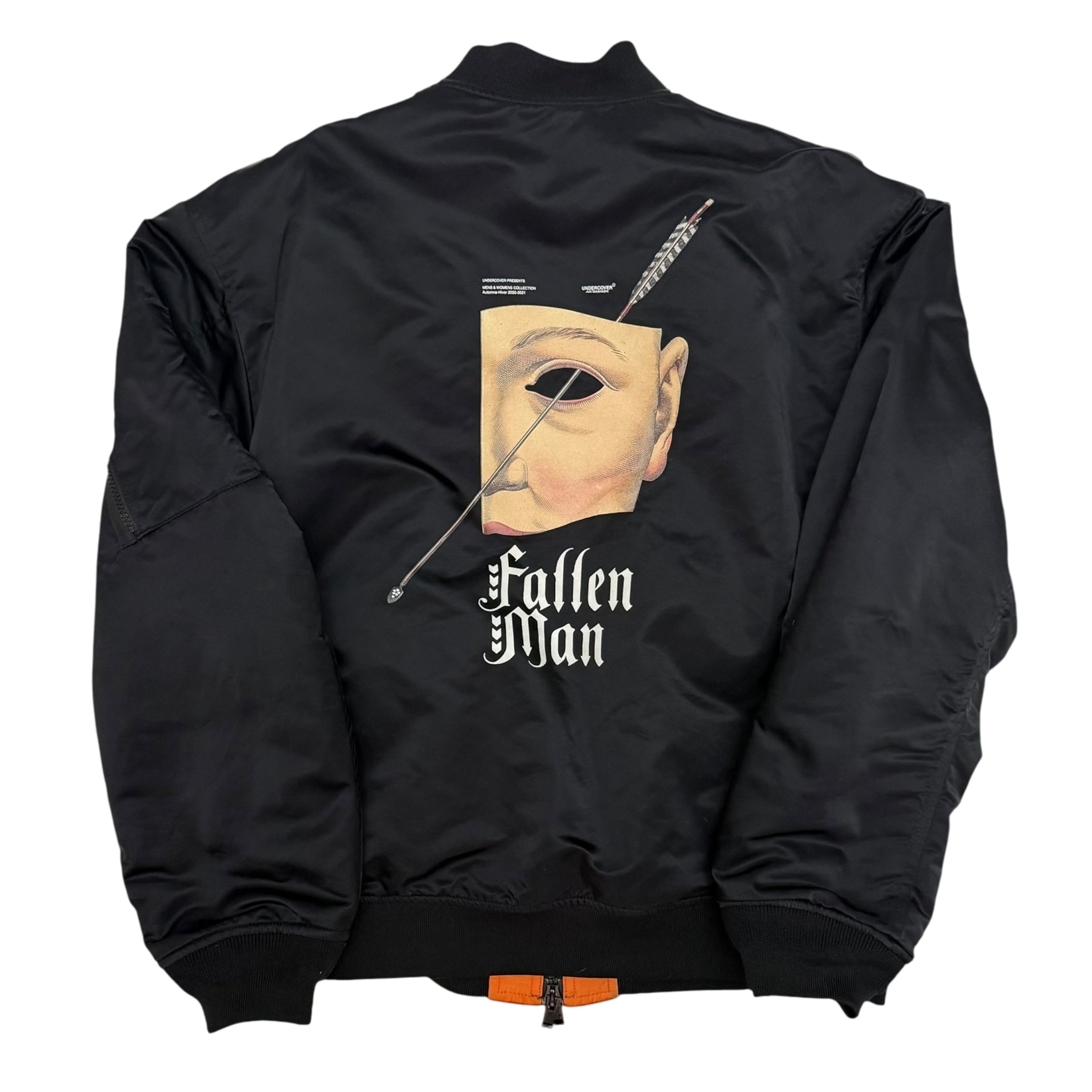 Undercover AW20 Fallen Man Bomber Jacket Black (Fits L-XL)
