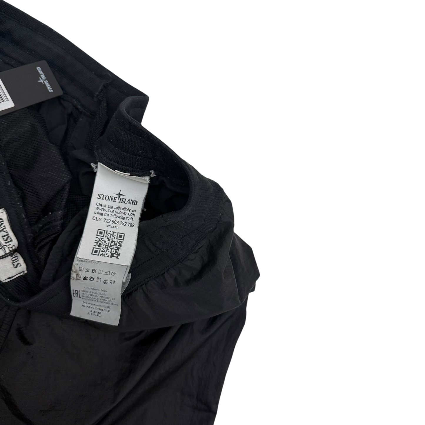Stone Island Logo Patch Nylon Metal Pants Dark Navy (Size S)