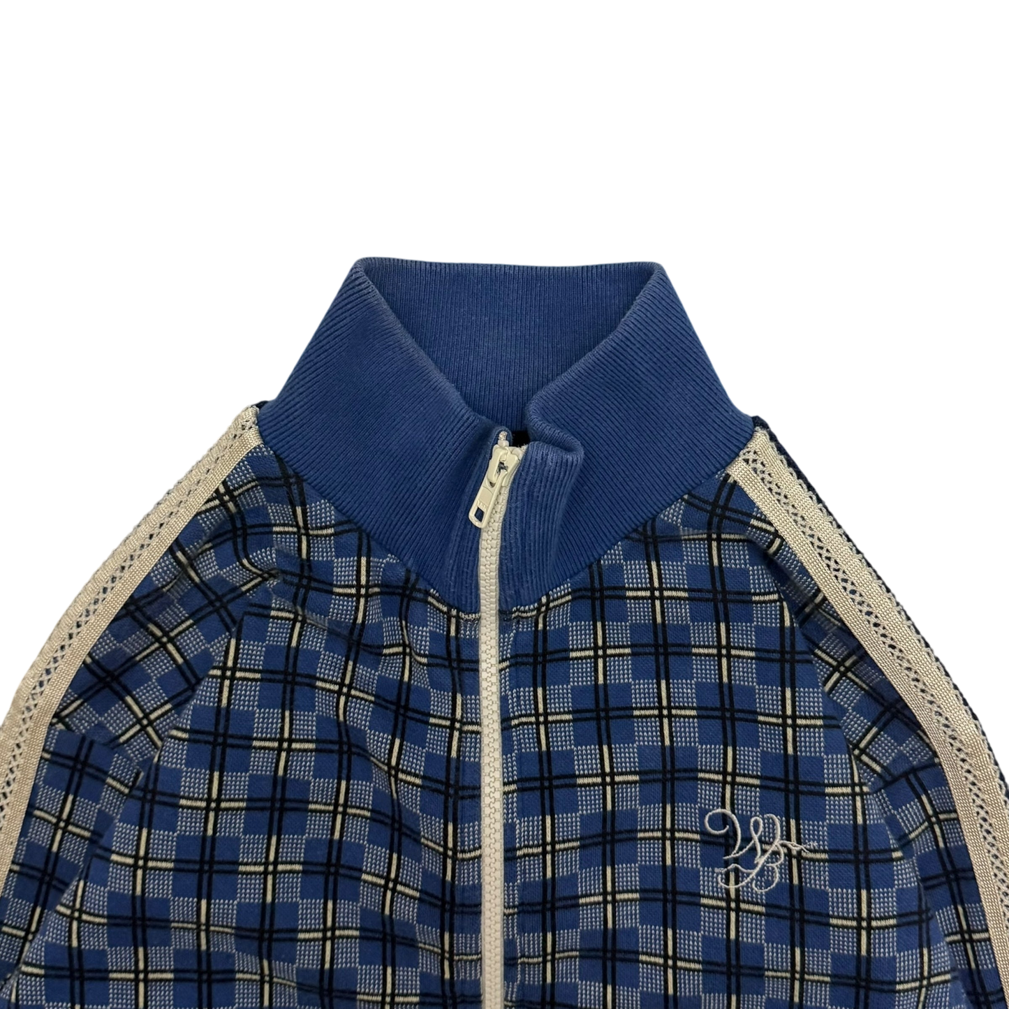 Wales Bonner London Checked Track Jacket Blue (Fits S-M womens)