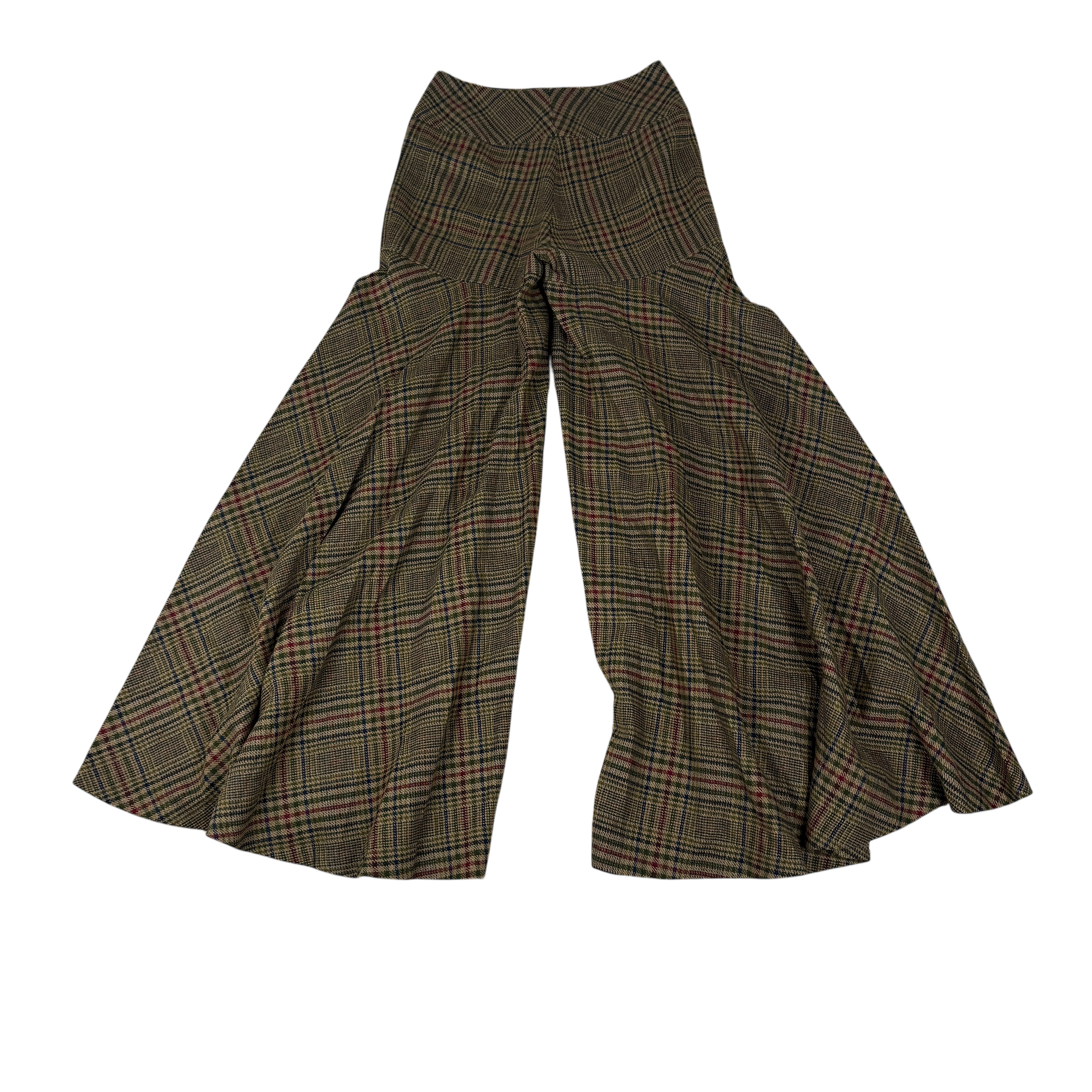 Dolce & Gabbana F/W2000 Wool Pleated Tartan Pants Brown (Size 40)
