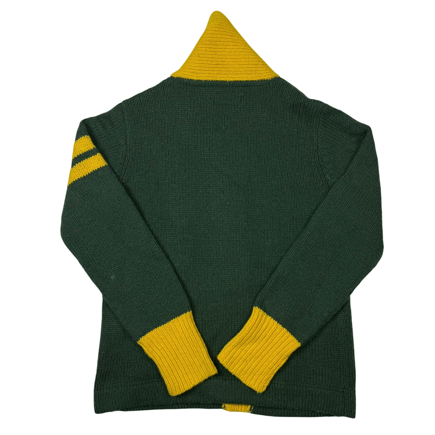 AAPE by A Bathing Ape Embroidered Knit Sweatshirt Cardigan Green (Size L)