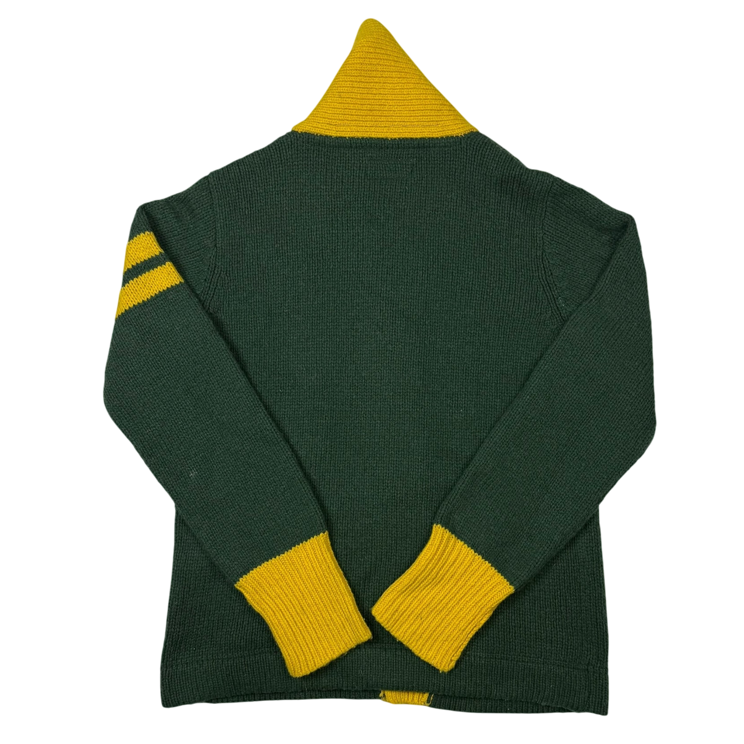 AAPE by A Bathing Ape Embroidered Knit Sweatshirt Cardigan Green (Size L)