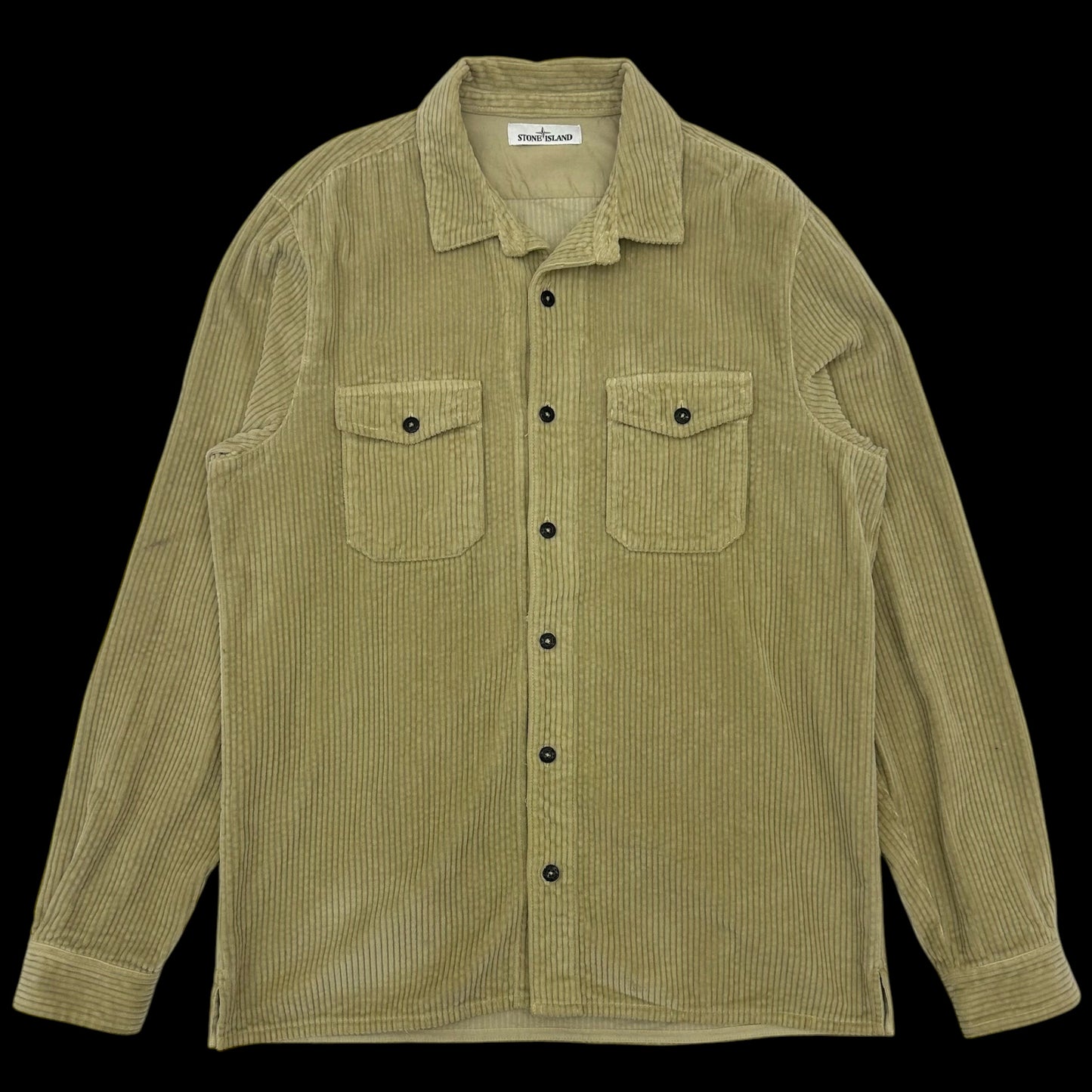 Stone Island Corduroy Long Sleeve Shirt Beige (Fits L)