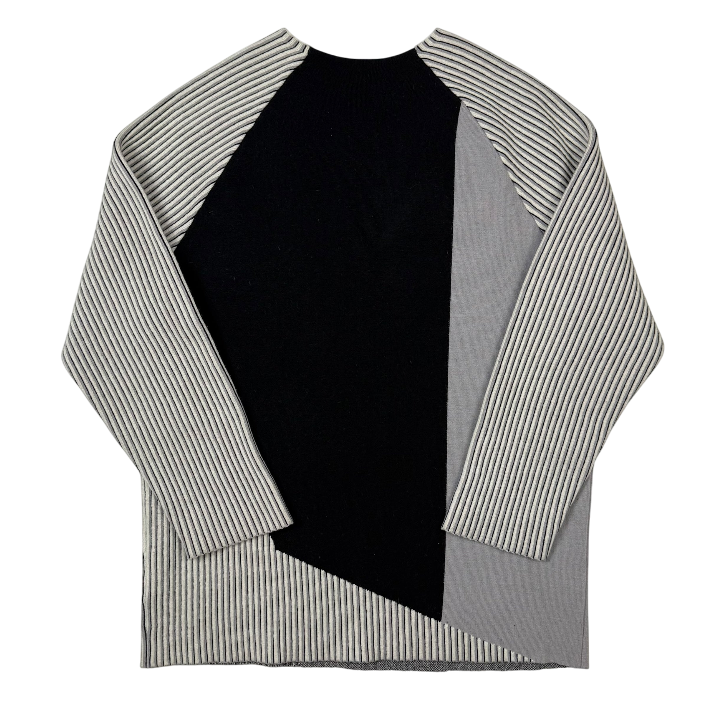 A-COLD-WALL* Block Oversized Heavyweight Wool Blend Knit Sweatshirt Grey / Black (Size M)