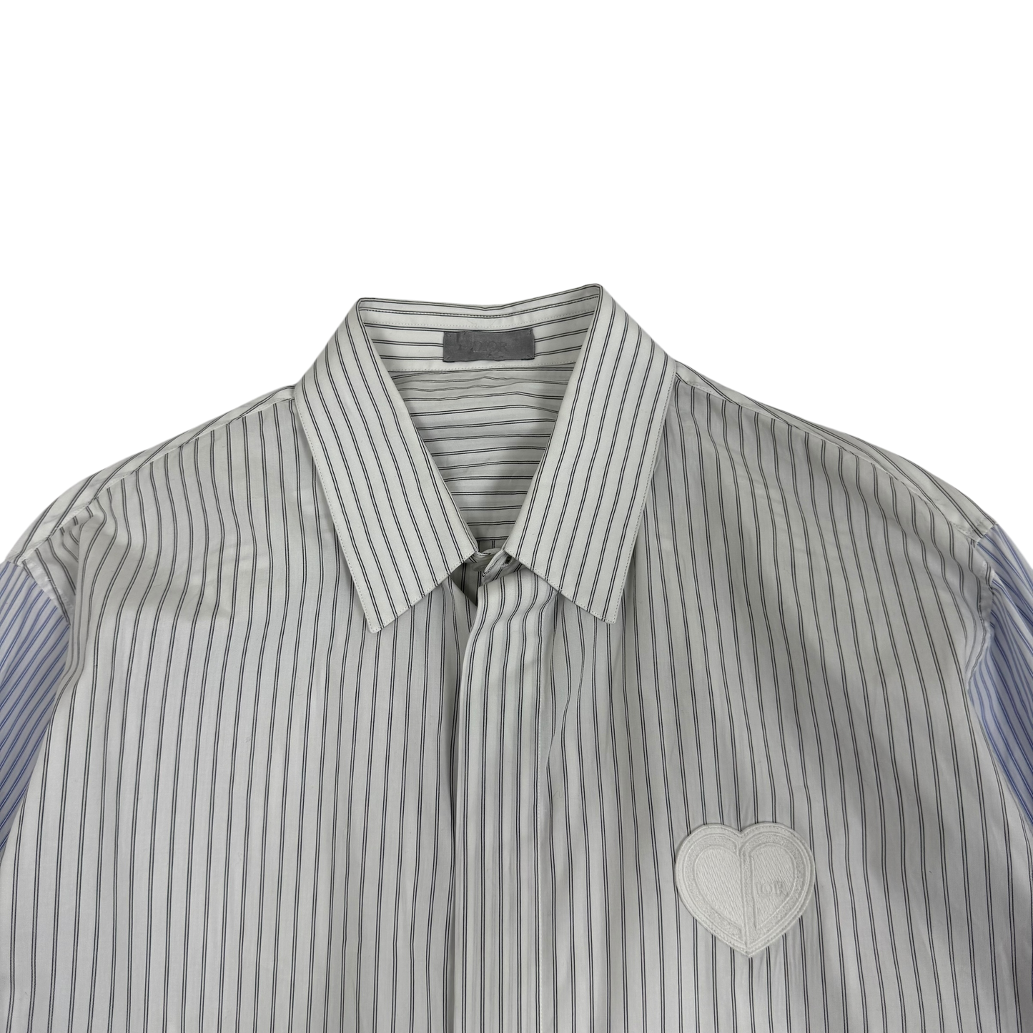 Dior Heart-Shaped Collage Striped LS Shirt (Fits L-XL)