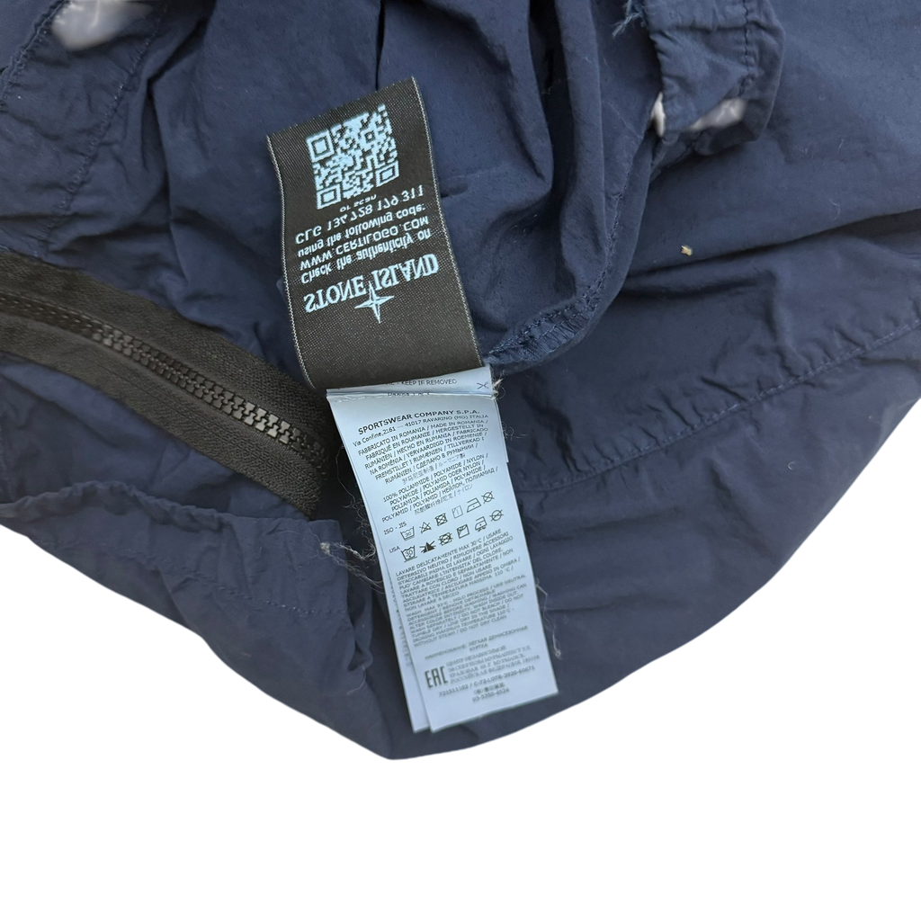 Stone Island Garment-Dyed Crinkle Reps Nylon Overshirt Navy (Fits L-XL)