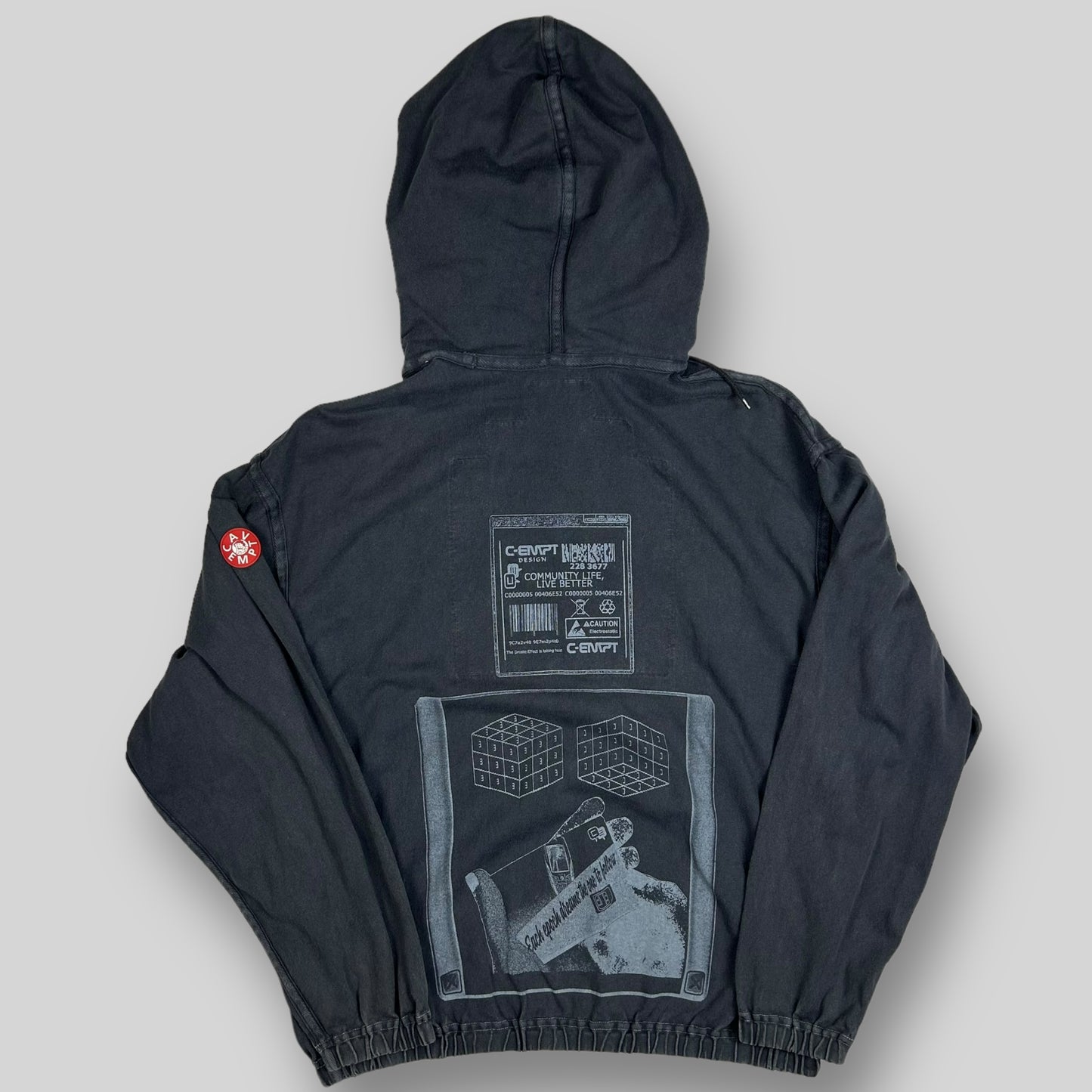 2019 CAV Empt Embroided Logo Hoodie Charcoal (Fits M/L)