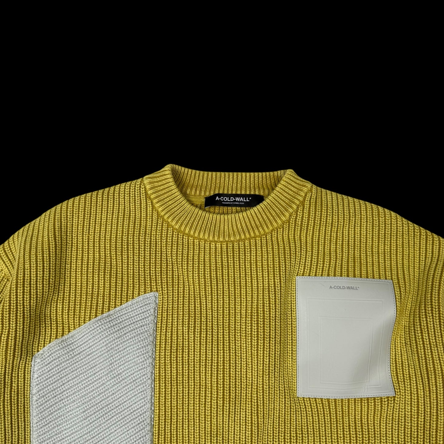A-Cold-Wall* FW21 Runway Frame Knit Sweatshirt Sulphur Yellow (fits up to L)