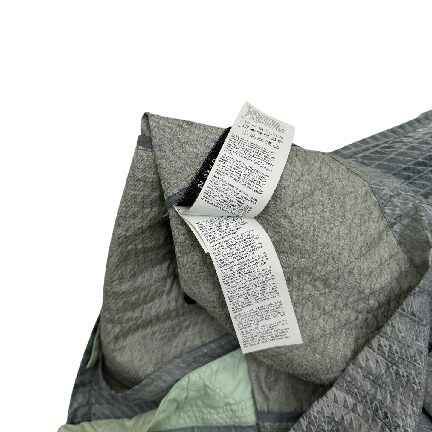 Stone Island Shadow Project SS 2016 Jacquard Nylon Jacket Grey / Green (Size L)