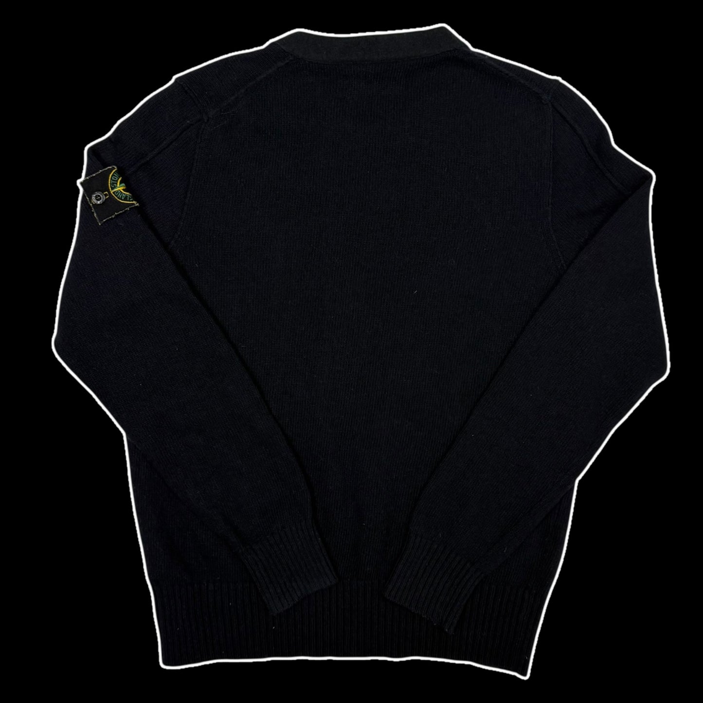 Stone Island AW10 Wool Blend Knit Sweatshirt Dark Navy (Size M)