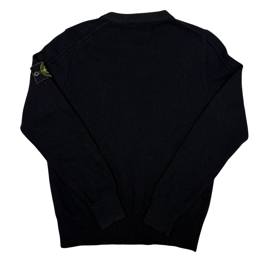 Stone Island AW10 Wool Blend Knit Sweatshirt Dark Navy (Size M)