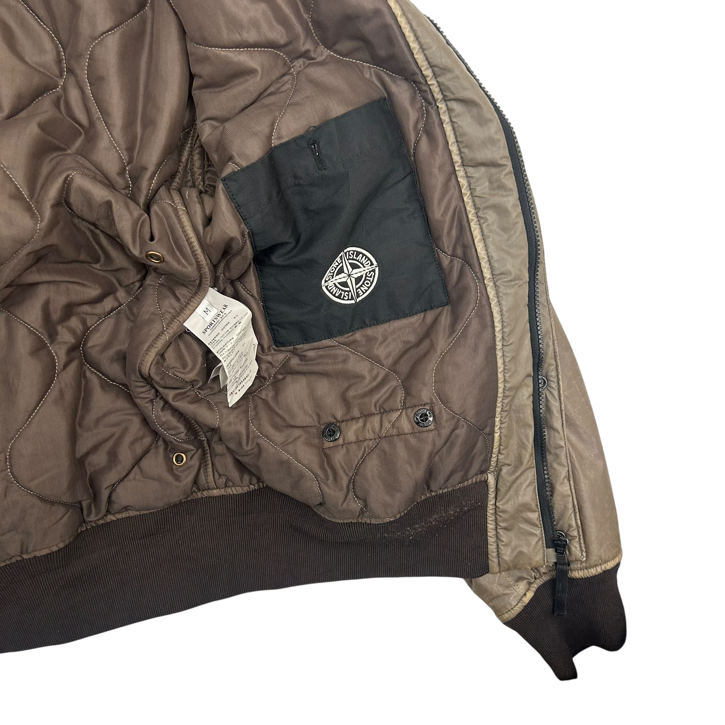 Rare AW 2001Stone Island Mussola Gommata Jacket Brown (Fits S/M)