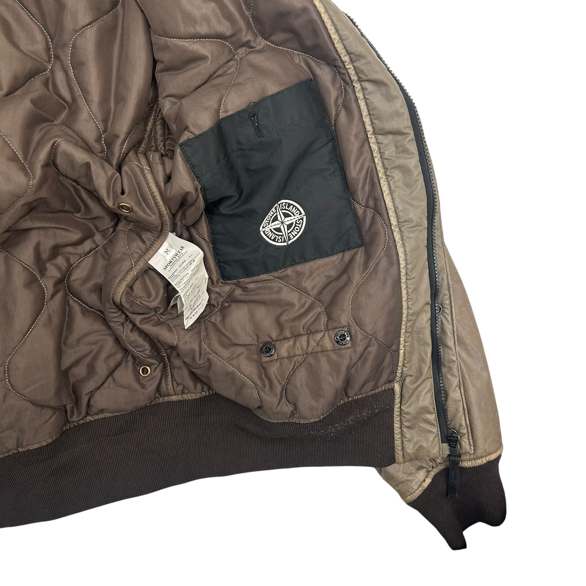 Rare AW 2001Stone Island Mussola Gommata Jacket Brown (Fits S/M)