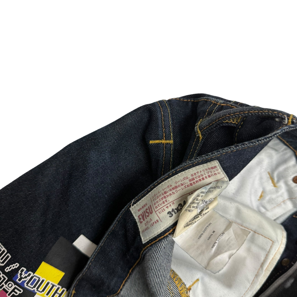 Evisu Pixel Diacock Logo Jeans (Size 31”)