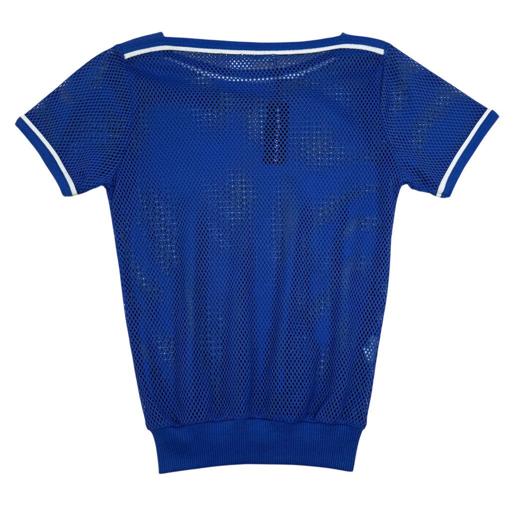 Christian Dior Knitwear Blue Knit T-Shirt (Size 14/fits S-M mens)