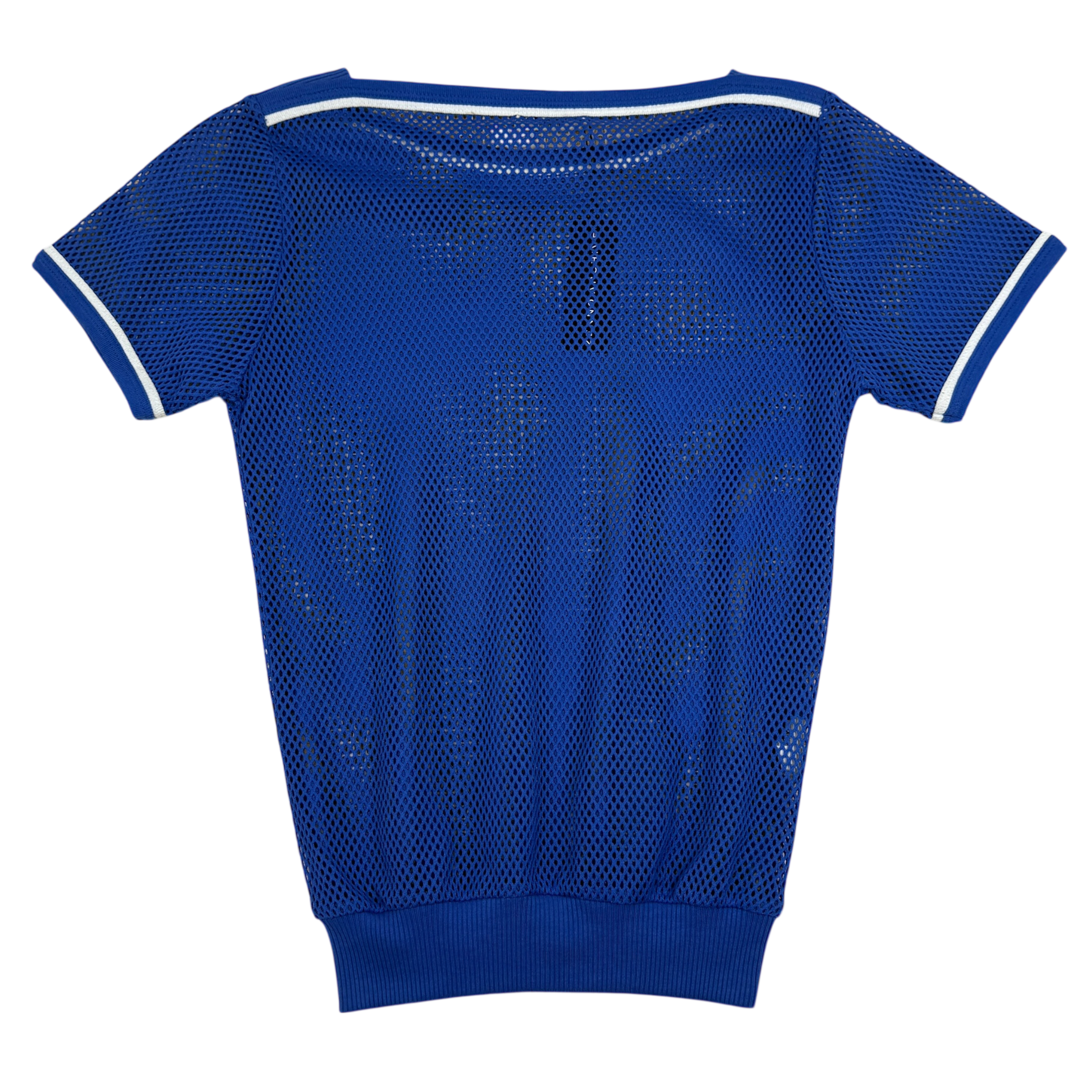 Christian Dior Knitwear Blue Knit T-Shirt (Size 14/fits S-M mens)
