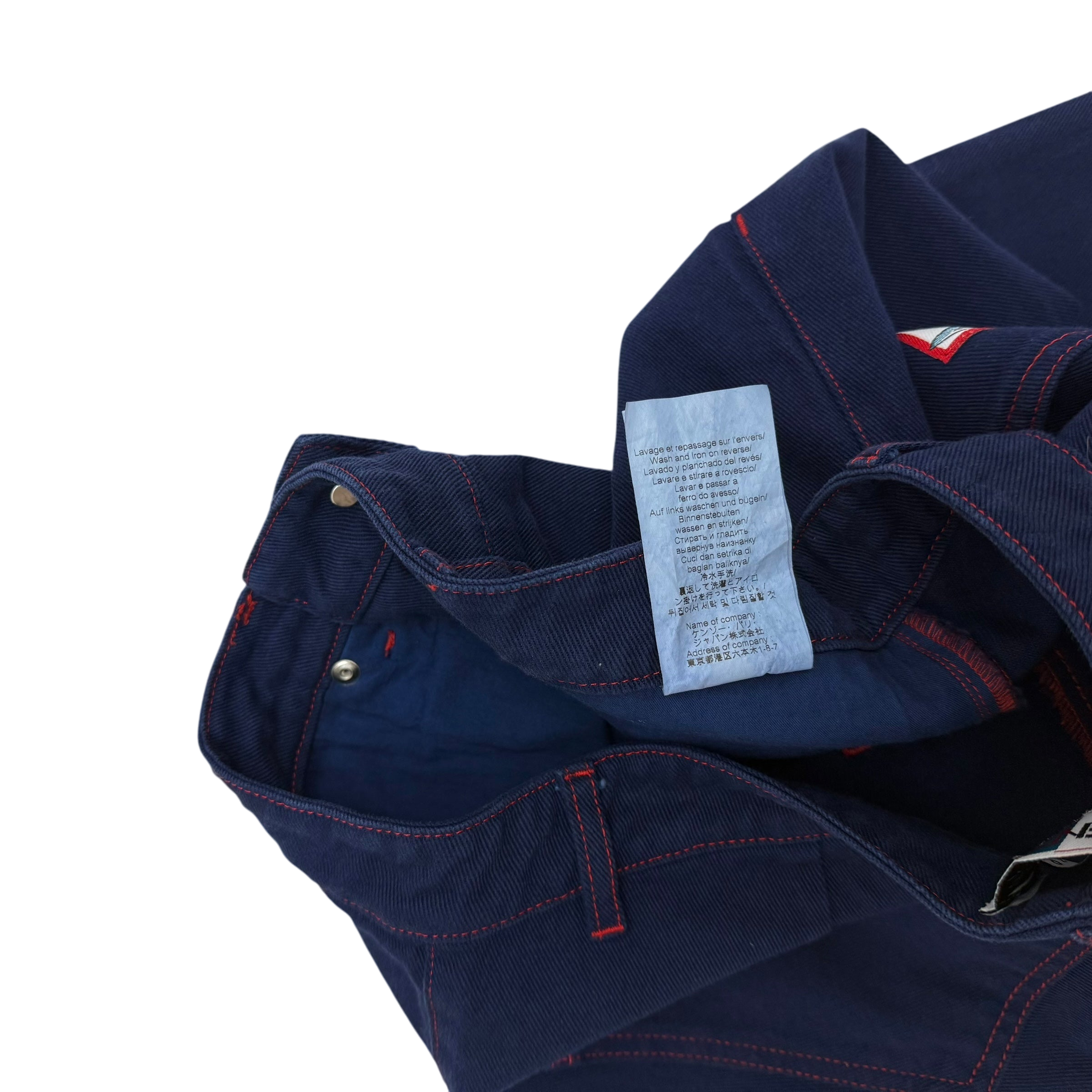 Kenzo Paris Memento Collection Twisted Dart Indigo Jeans (Size 31”)