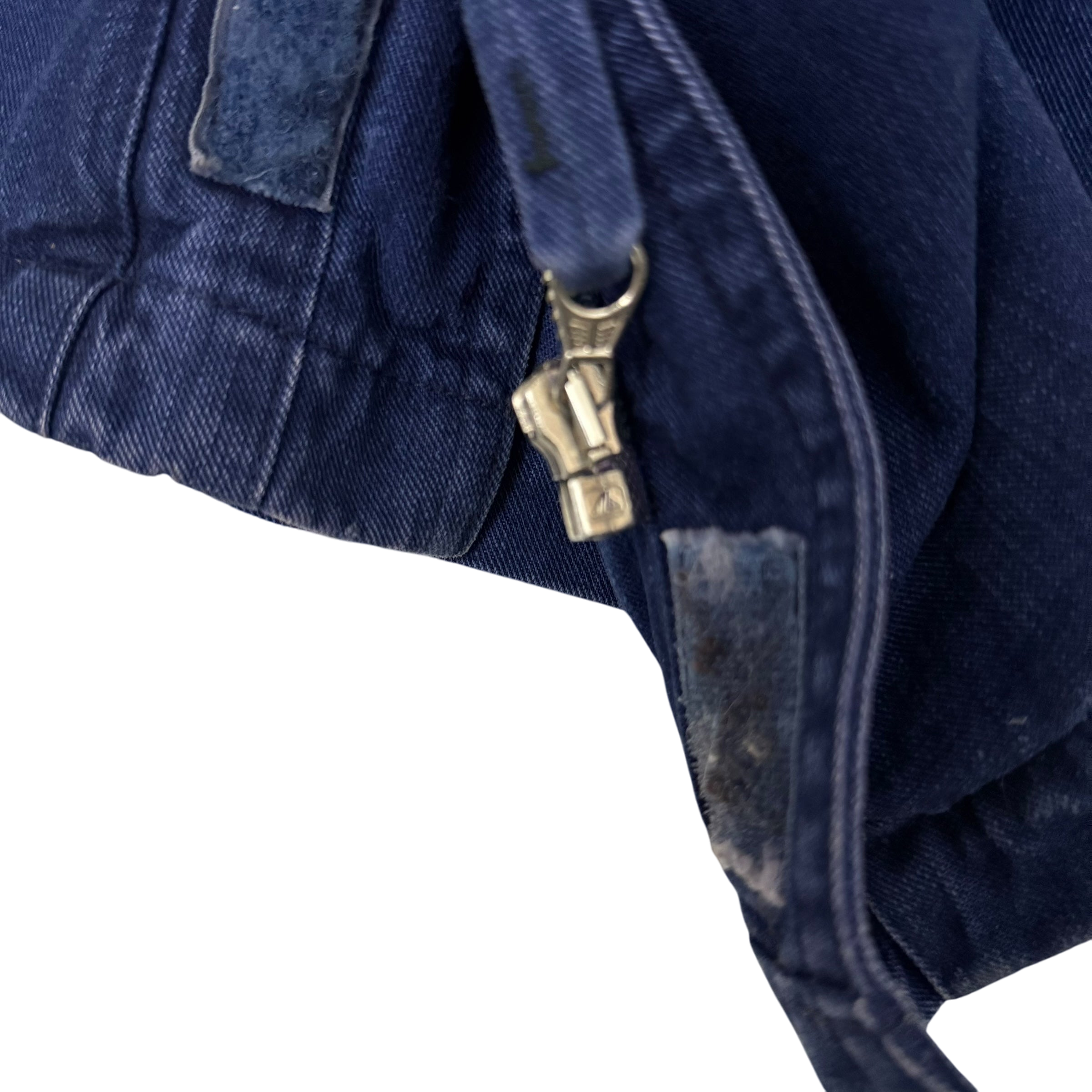 Stone Island SS 1994 Thick Denim Collared Jacket Blue (Size XL)