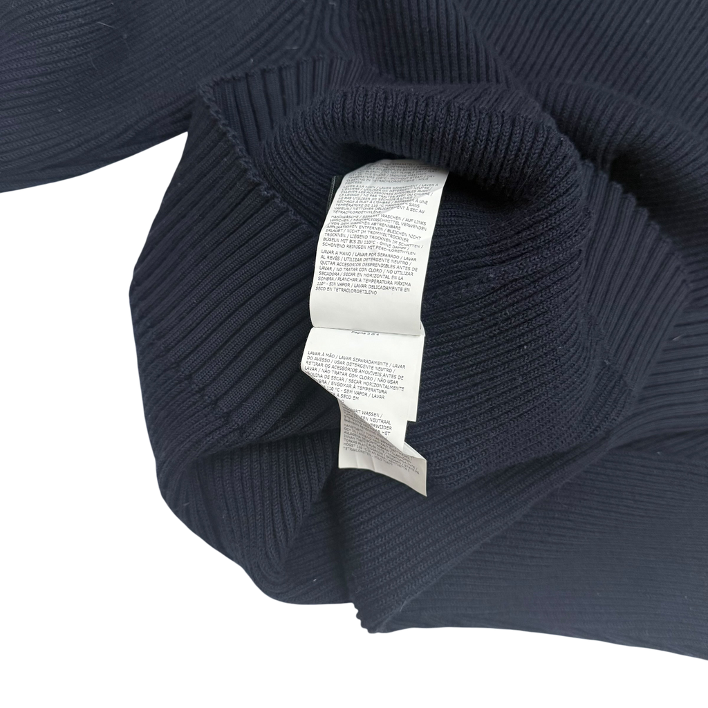 Stone Island Pure Wool Turtleneck Sweatshirt Navy (Size L)