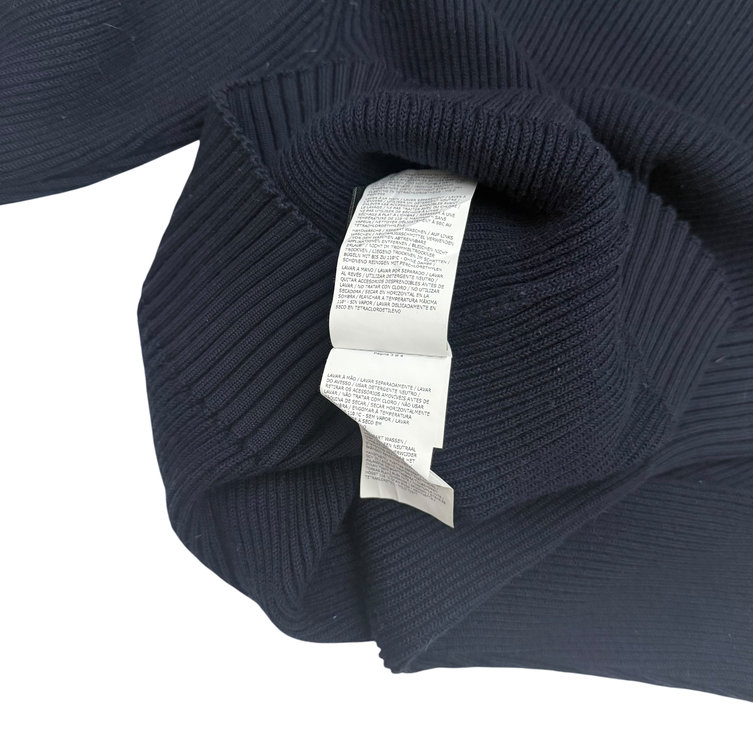 Stone Island Pure Wool Turtleneck Sweatshirt Navy (Size L)