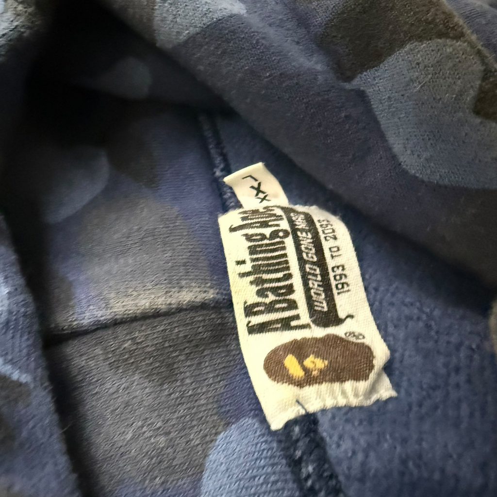 BAPE (A Bathing Ape) 1st Camo Hoodie Blue (Fits XL)