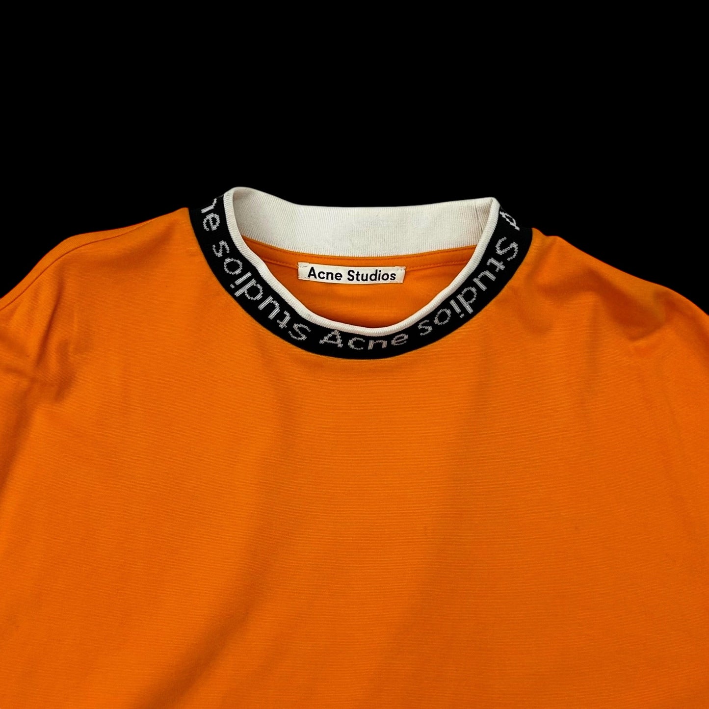 Acne Studios Jacquard Logo T-Shirt Orange (Fits L)