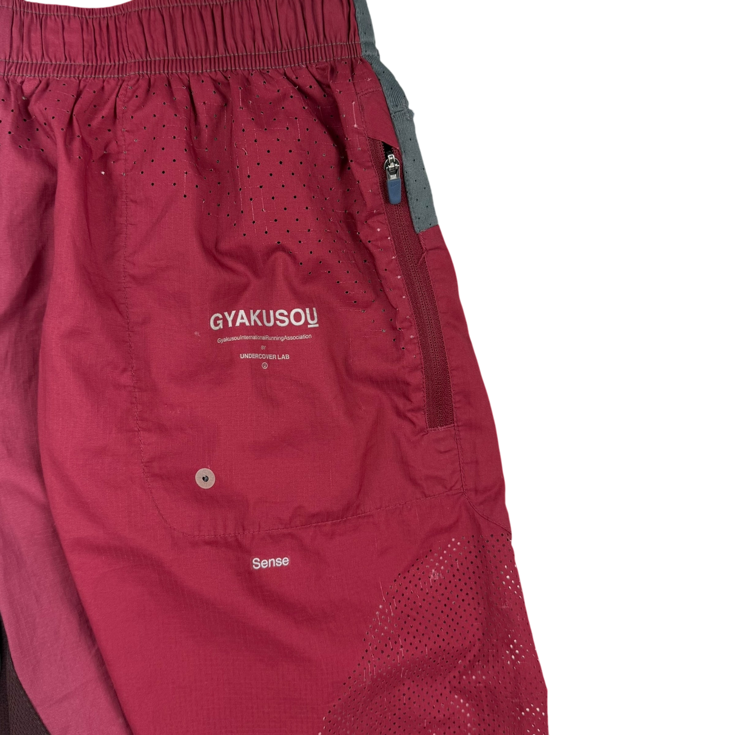 Nike x Undercover Gyakusou SS13 Running Shorts Red/Grey (Fits M)