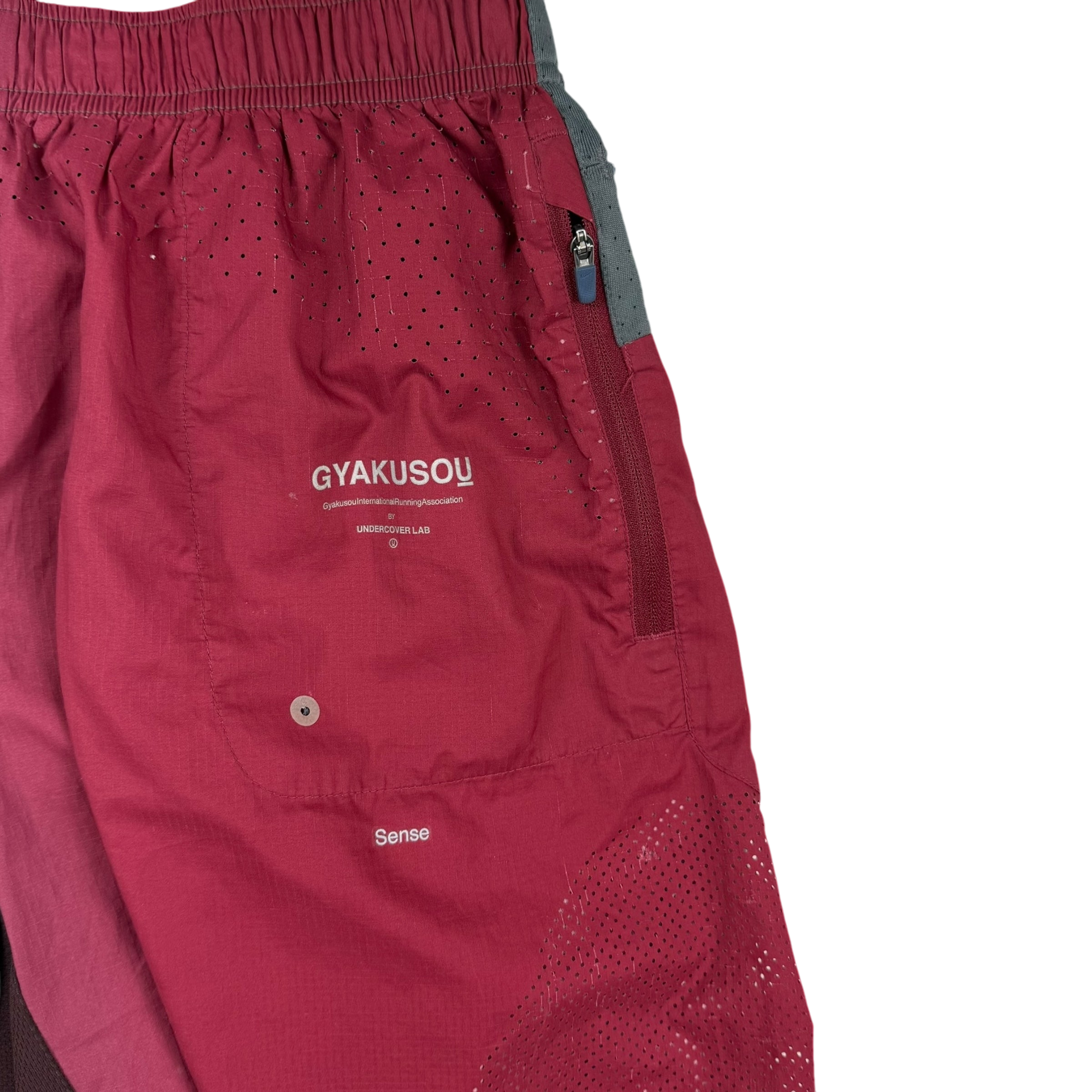 Nike x Undercover Gyakusou SS13 Running Shorts Red/Grey (Fits M)