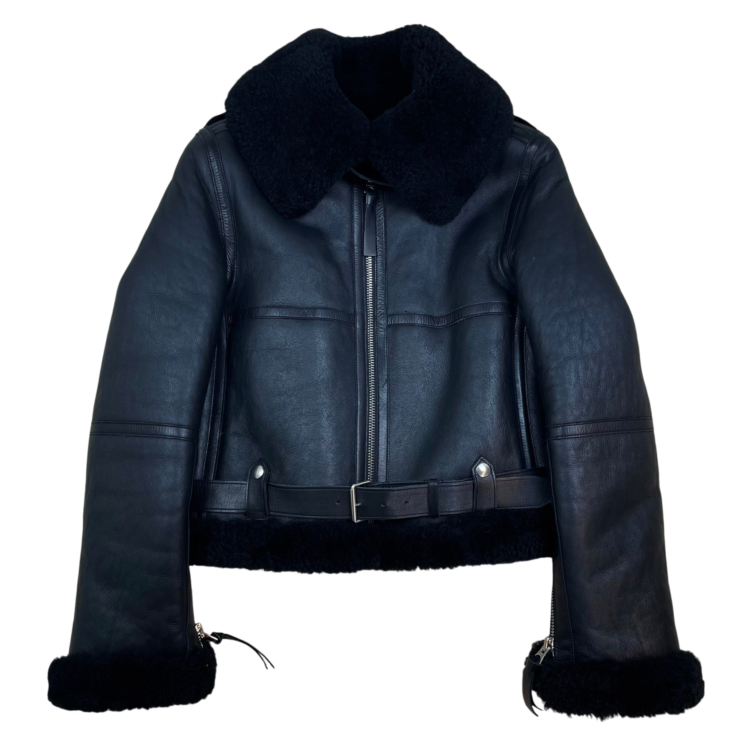 Acne Studios Shearling Fur Jacket Black (Size 36)