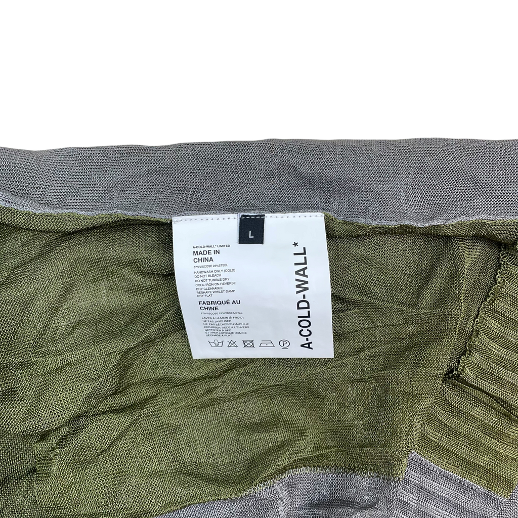 A-COLD-WALL* (ACW) Knit Vest Green/Grey (Size L)
