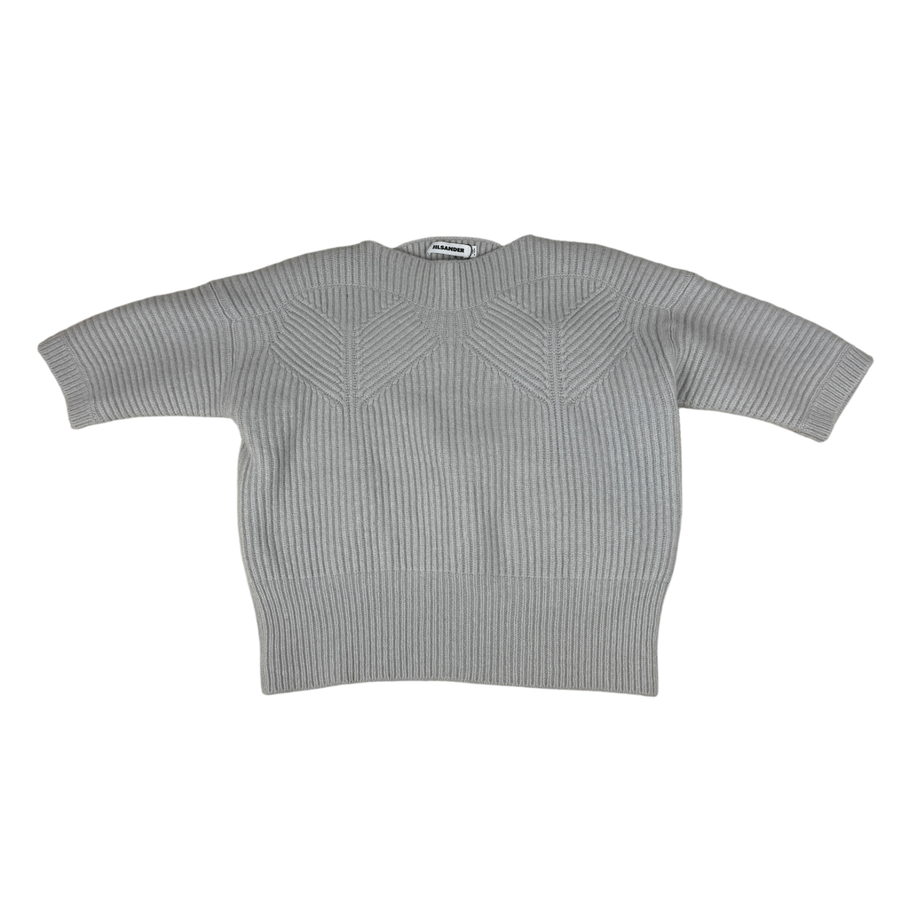 Jil Sander Wool/Cashmere Blend Knit T-Shirt Grey (Size 40)