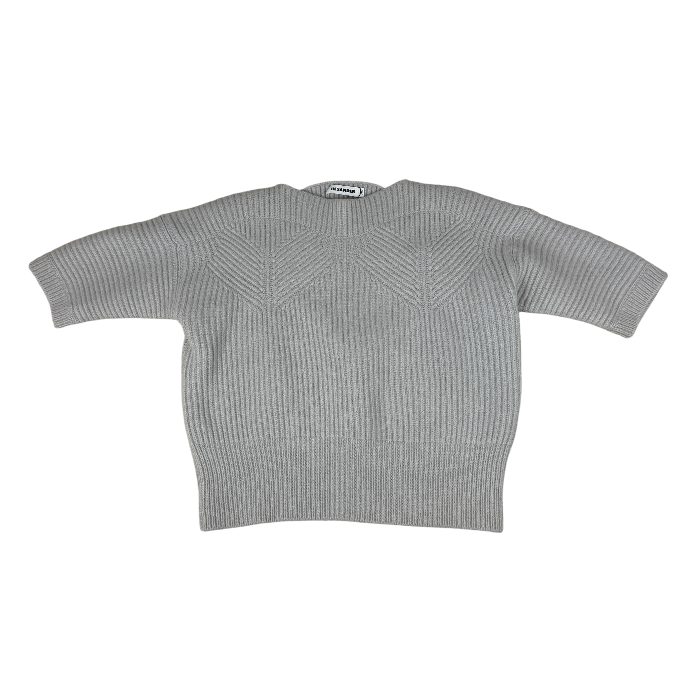 Jil Sander Wool/Cashmere Blend Knit T-Shirt Grey (Size 40)