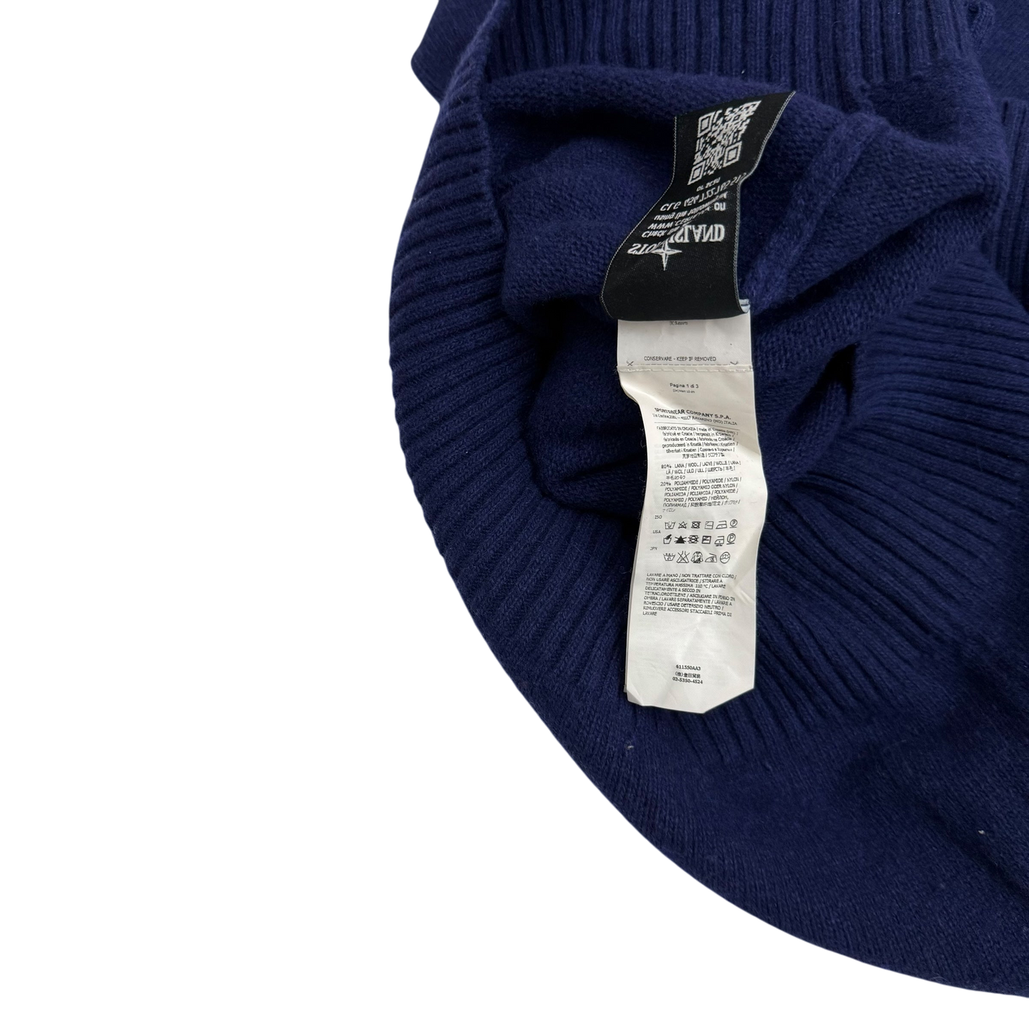 Stone Island AW16 Wool Blend Knit Sweatshirt Navy (Size XXL)