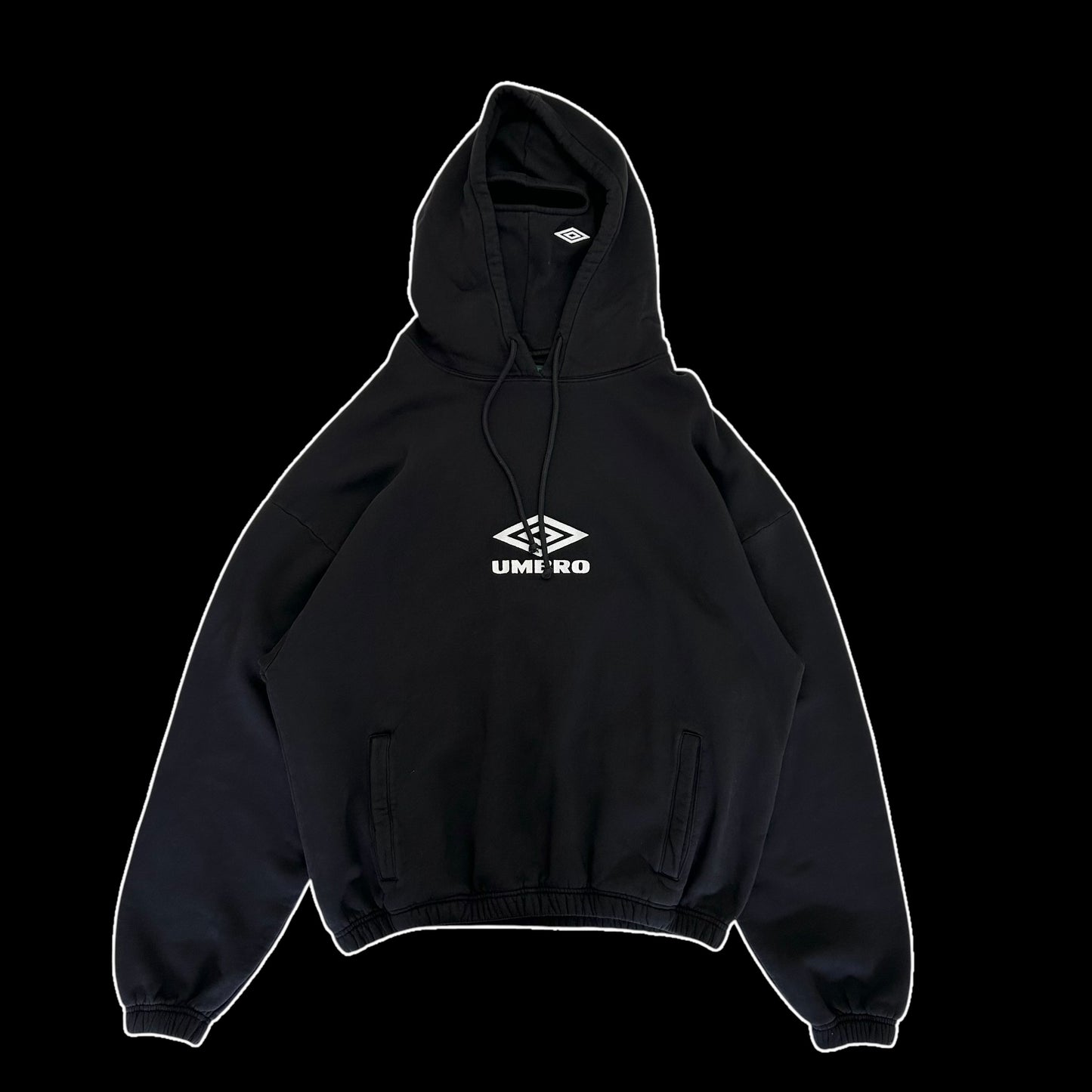 Umbro Slam Jam Classic Logo Masked Hoodie Black (Fits L-XL)