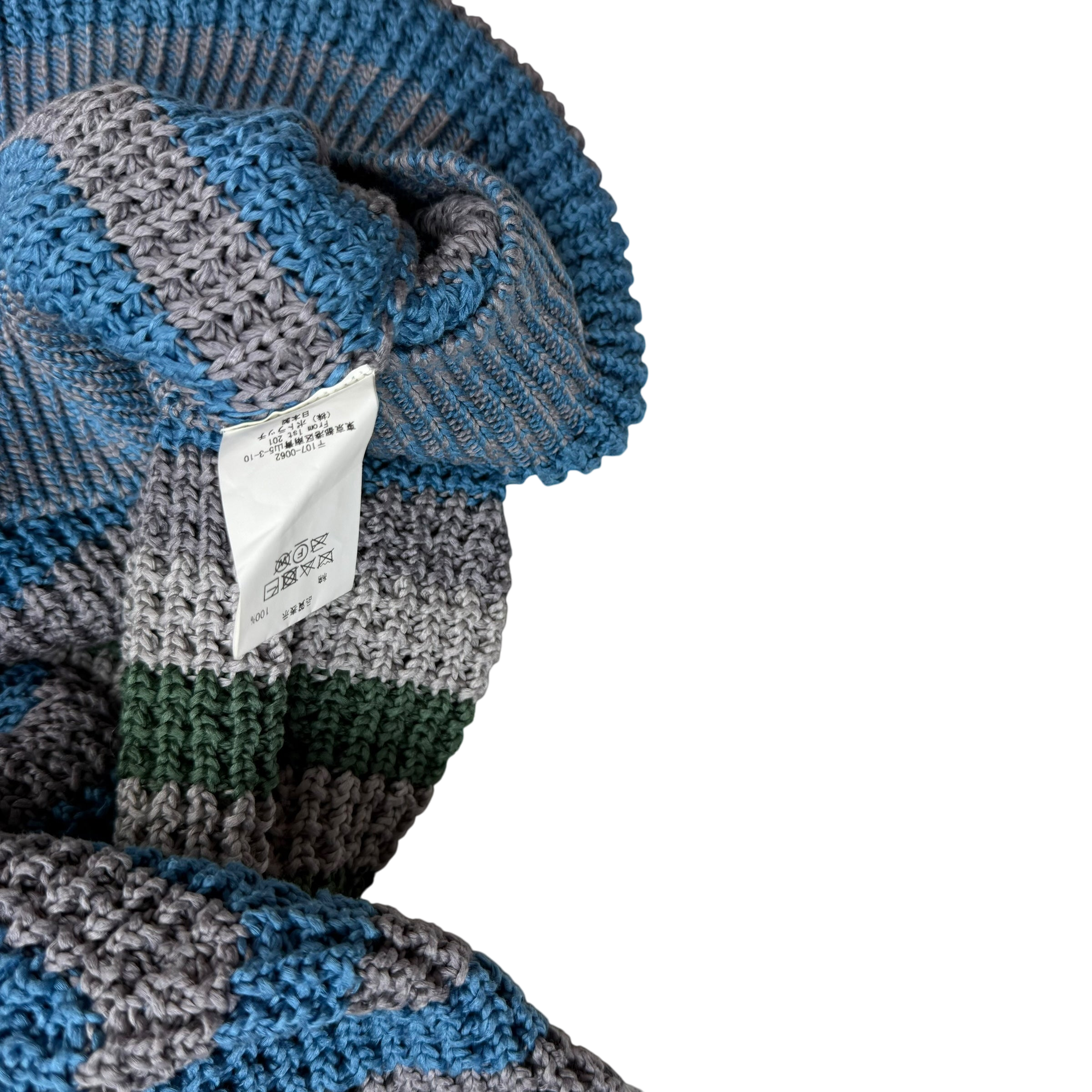 Cav Empt SS20 Stripe Loose Waffle Knit Sweatshirt