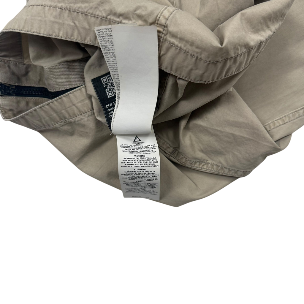Stone Island Zip Up Overshirt Beige (Size XL)