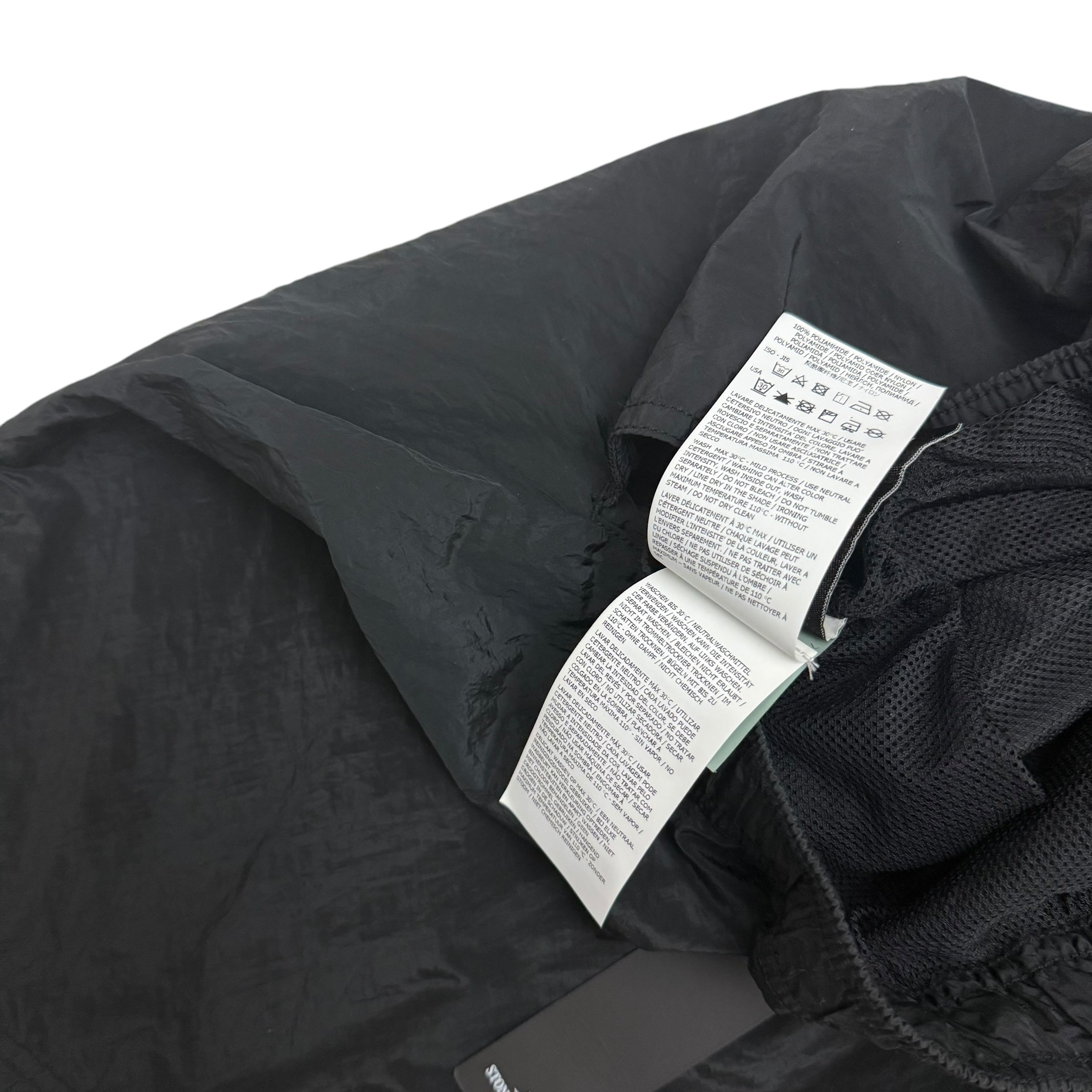 Stone Island Logo Patch Nylon Metal Shorts Black (Size XL)