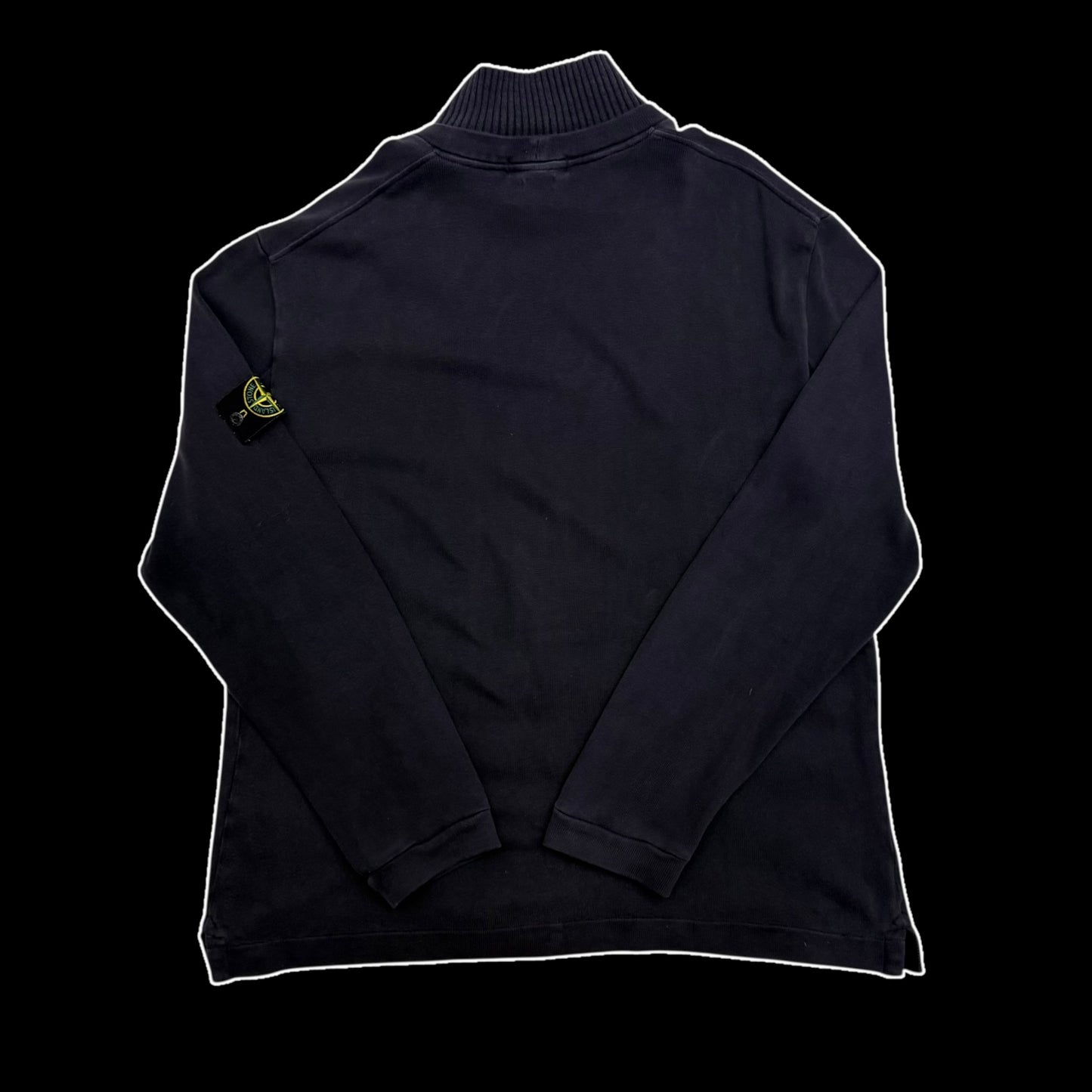 Stone Island 90s Collared Sweatshirt Navy (Fits XL-XXL)
