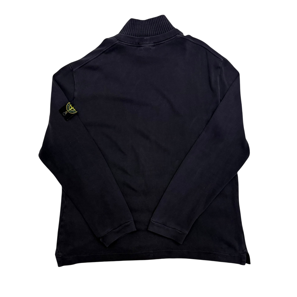Stone Island 90s Collared Sweatshirt Navy (Fits XL-XXL)
