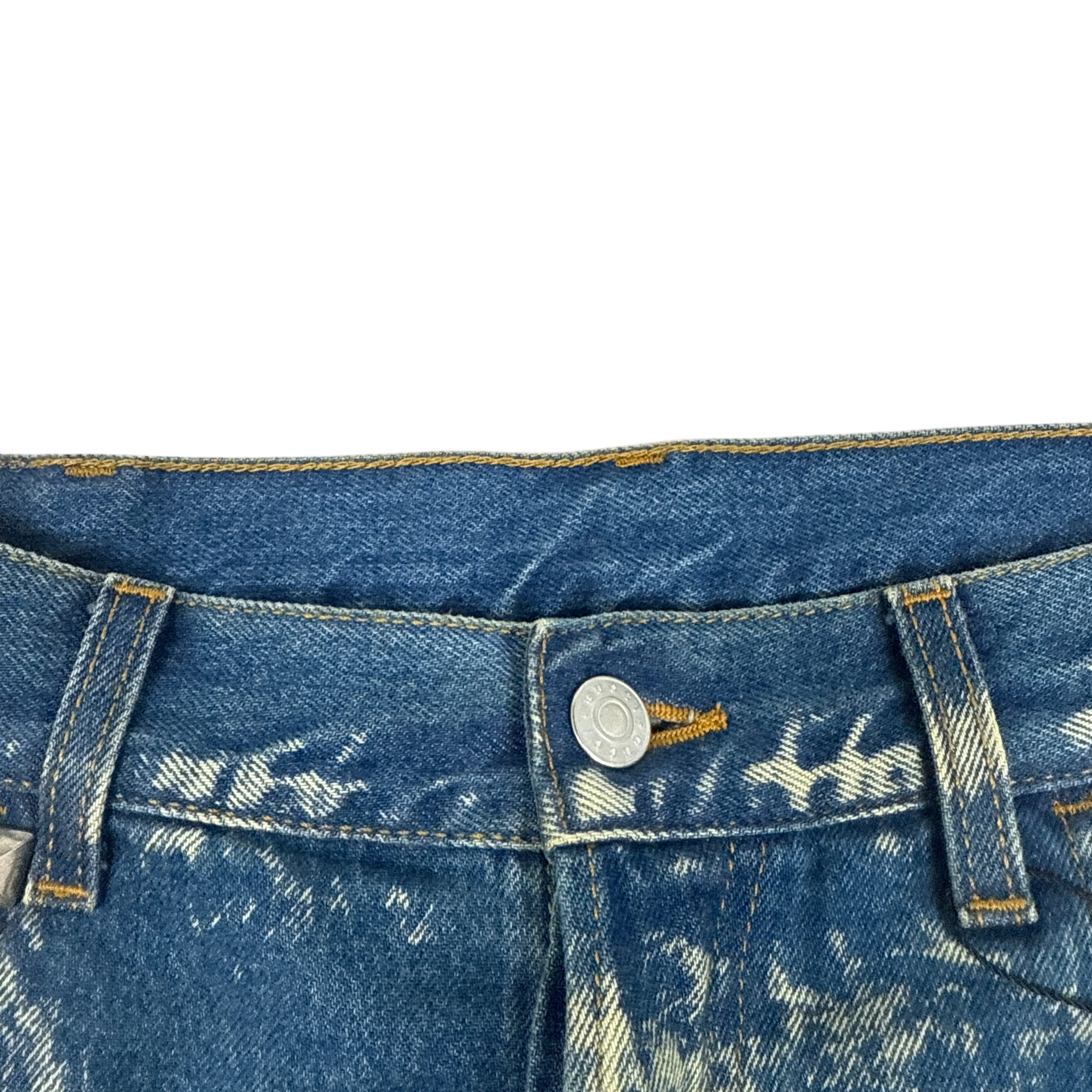 Gucci Studded Bleached Slim Fit Jeans (Size 31)