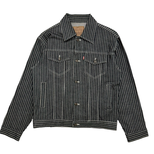 Levi's Reworked Pinstripe Trucker Jacket Navy (Fits M)