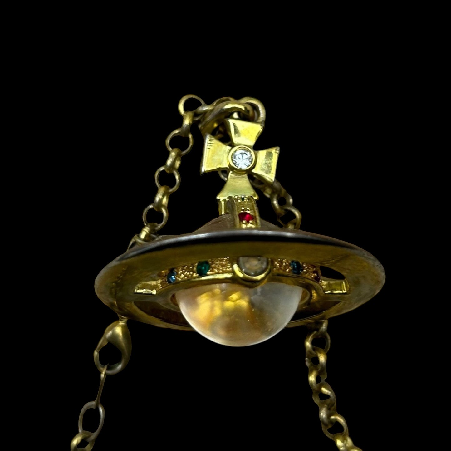 Vivienne Westwood Orb Giant 3D  Necklace Gold