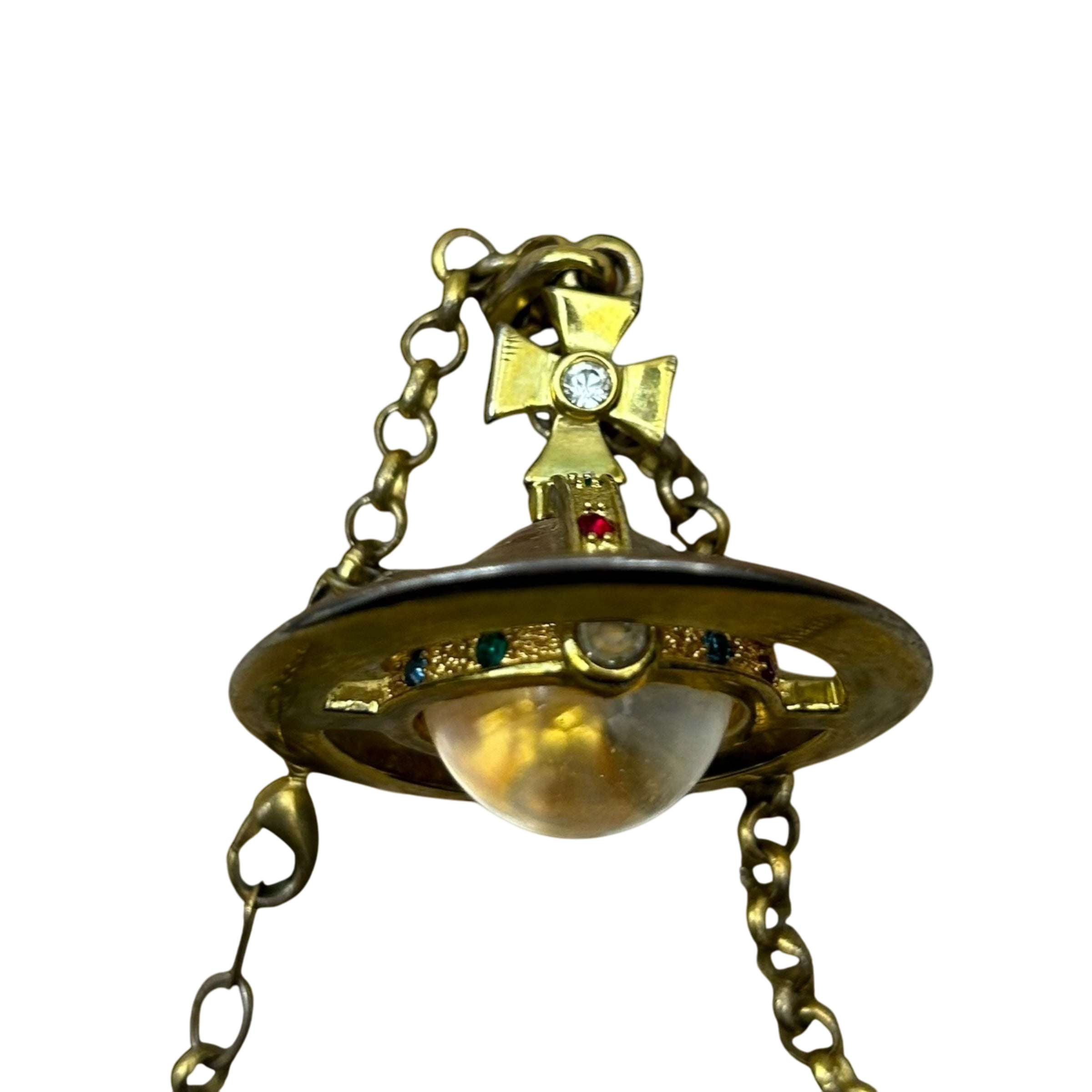 Vivienne Westwood Orb Giant 3D  Necklace Gold