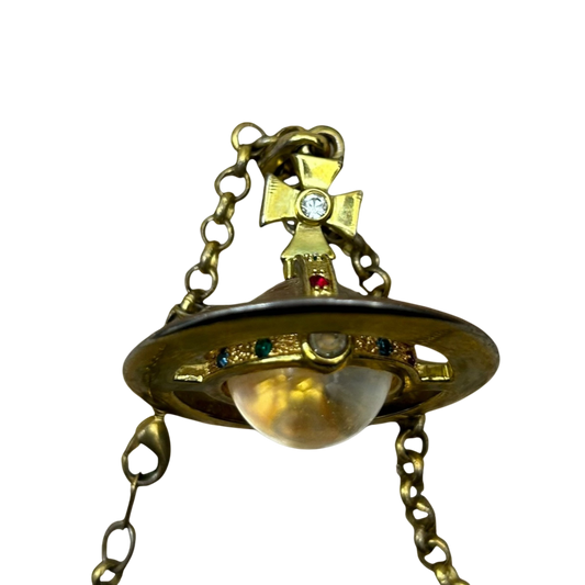 Vivienne Westwood Orb Giant 3D  Necklace Gold