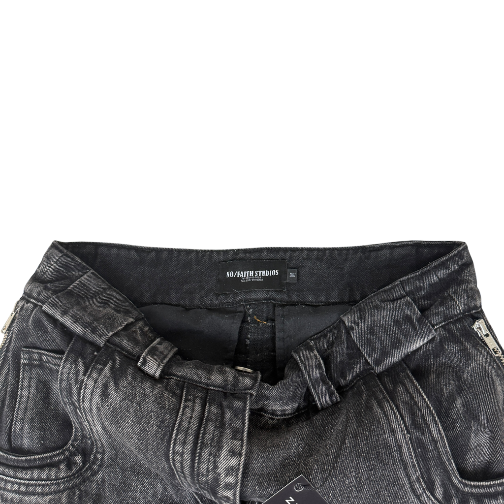 NO/FAITH STUDIOS Heavy Wave Jeans Black (Size M)