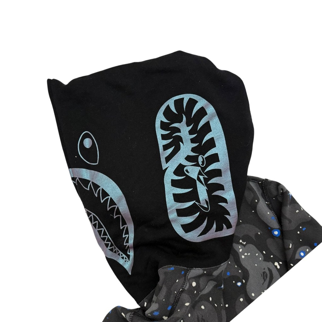 BAPE (A Bathing Ape) Space Camo Shark Hoodie Black/Grey (Fits XL)