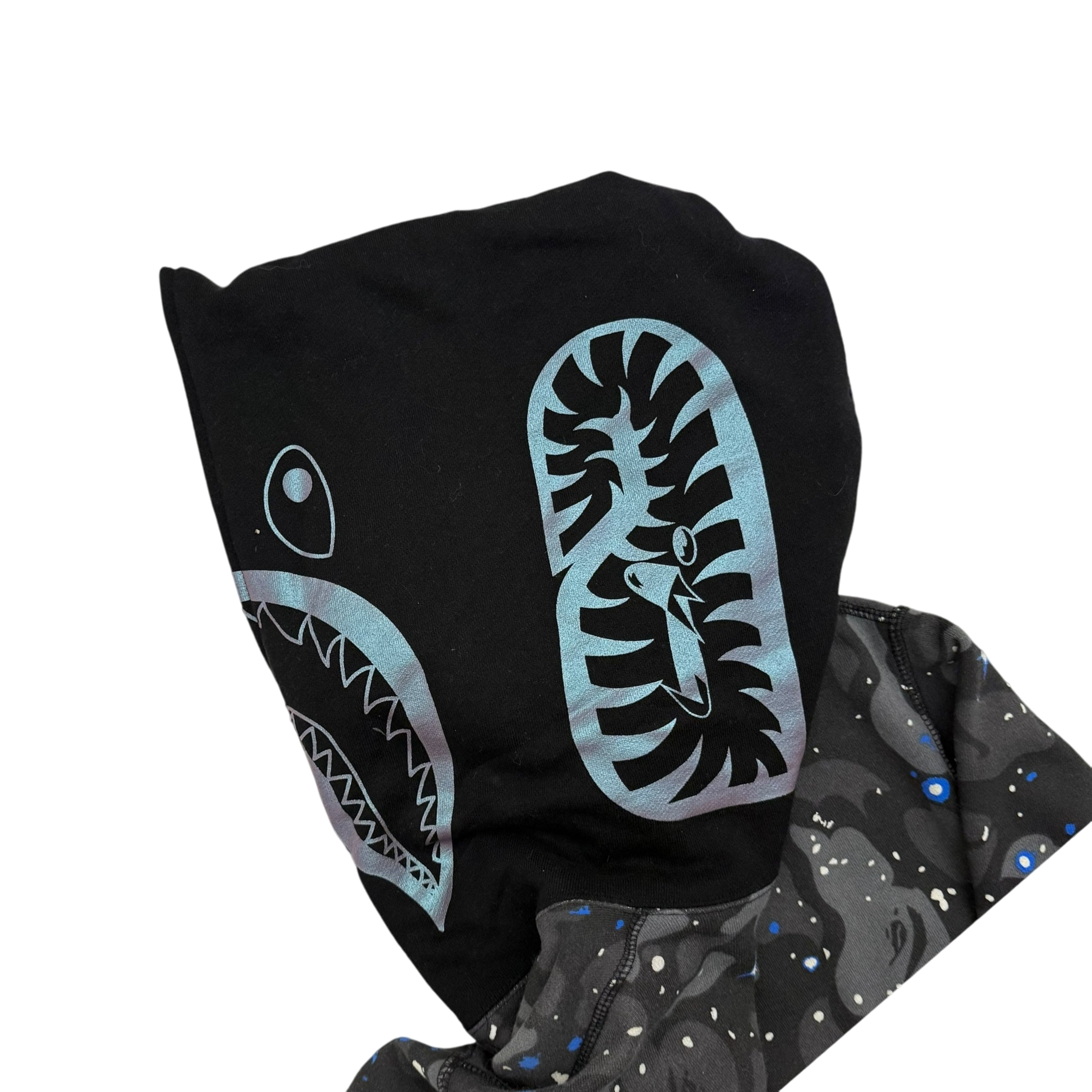 BAPE (A Bathing Ape) Space Camo Shark Hoodie Black/Grey (Fits XL)